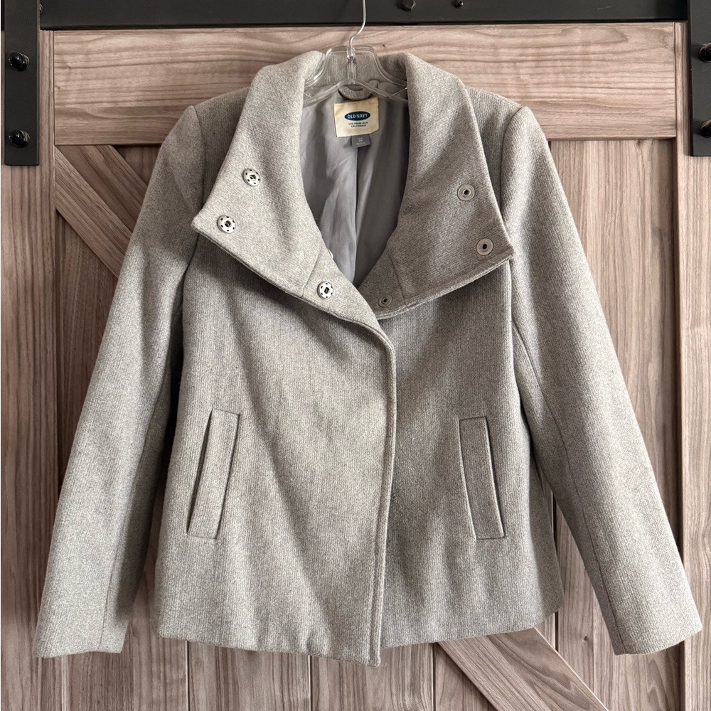 Old Navy Women's Gray Pea Coat